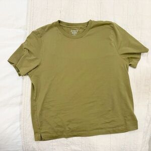 JCrew Olive Green Tee Peruvian Pima Cotton
